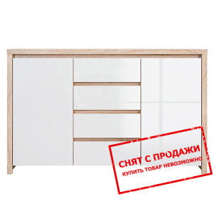 Комод Каспиан Дуб сонома/белый глянец KOM2D4S BRW...